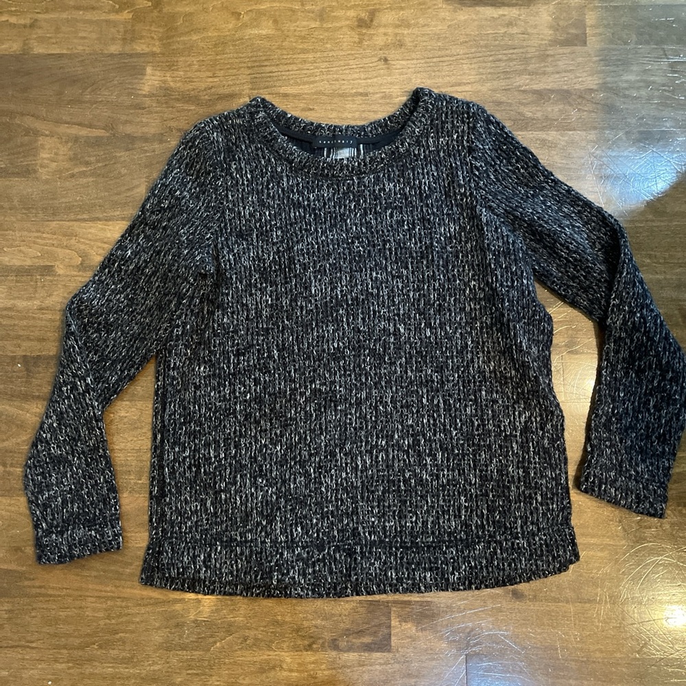 Sanctuary Black and Gray Crew Neck Sweater